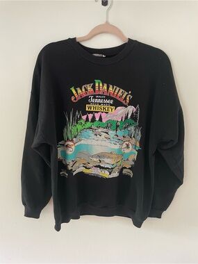 Jack Daniels Black Graphic Crewneck Sweater - Unisexe